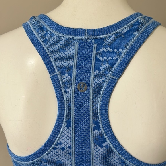Lululemon Tank Swiftly Tech Racerback Heathered Pipe Dream Blue Sz 6 - Picture 6 of 11